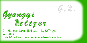 gyongyi meltzer business card